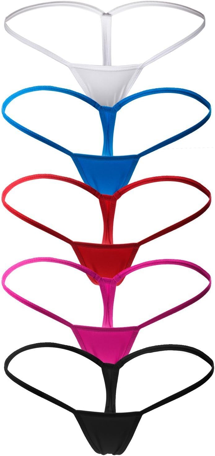 Women's Low Rise Micro Back G-string Thong Panty Underwear V1259-DP01-A-3133