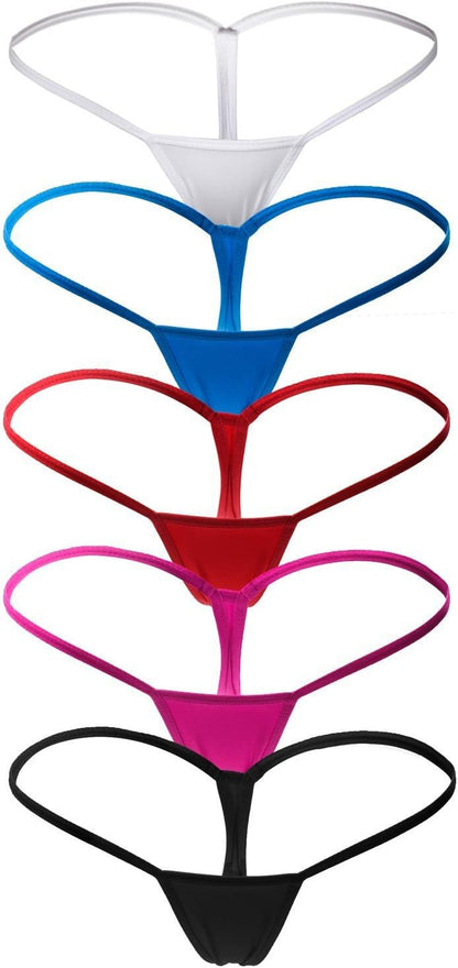 Women's Low Rise Micro Back G-string Thong Panty Underwear V1259-DP01-A-3133