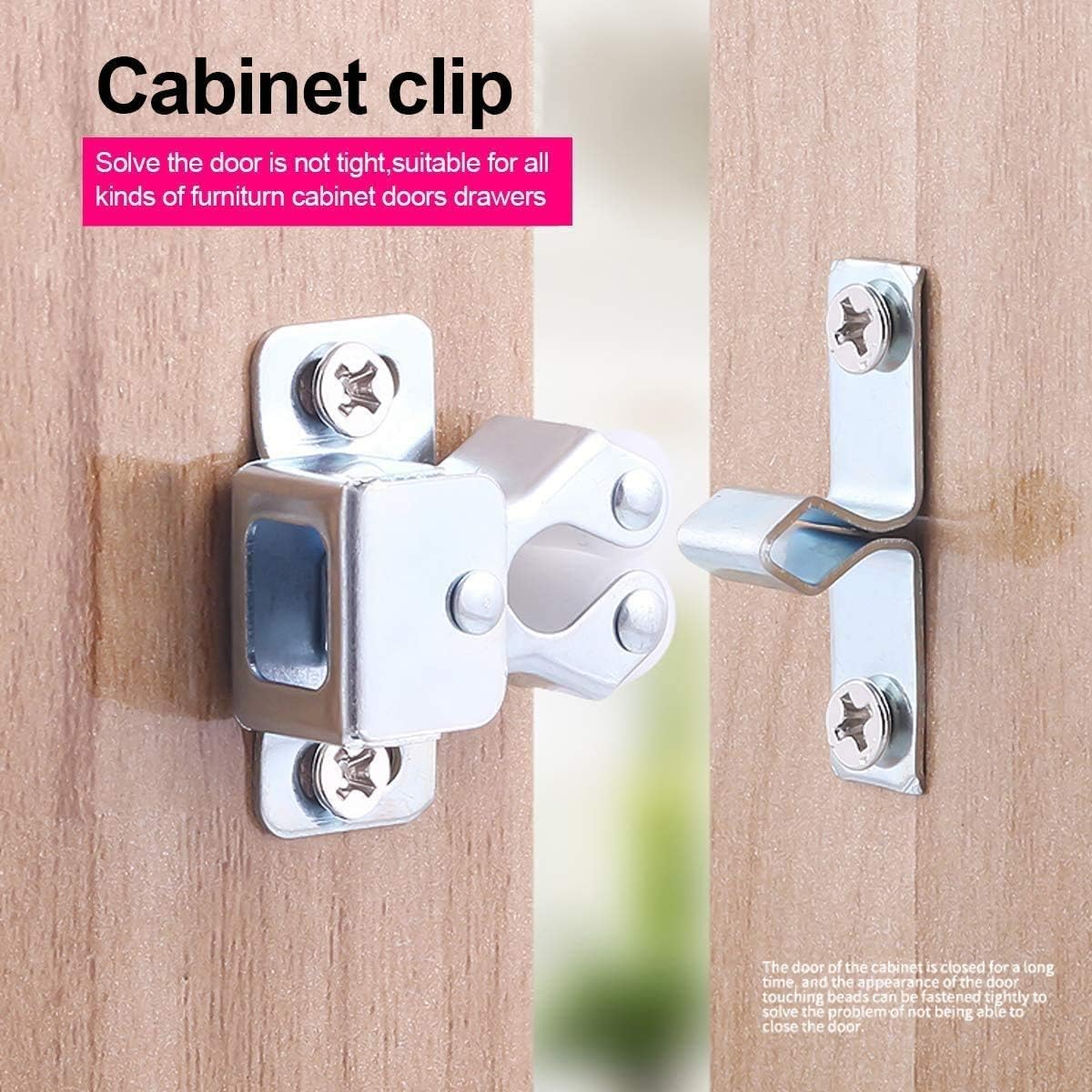 12 Pcs Double Roller Catch, Heavy Duty Door Catches Ball Latch with Screws for Cabinet/Closet/Doors/Cupboard V1259-DP01-A-3134