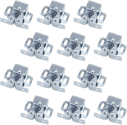 12 Pcs Double Roller Catch, Heavy Duty Door Catches Ball Latch with Screws for Cabinet/Closet/Doors/Cupboard V1259-DP01-A-3134