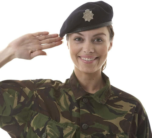 British Military Berets for Men and Women,Wool and Leather Army Beret Hats V1259-DP01-A-3142