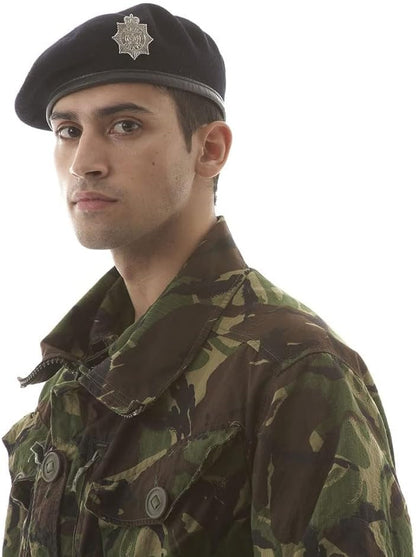 British Military Berets for Men and Women,Wool and Leather Army Beret Hats V1259-DP01-A-3142