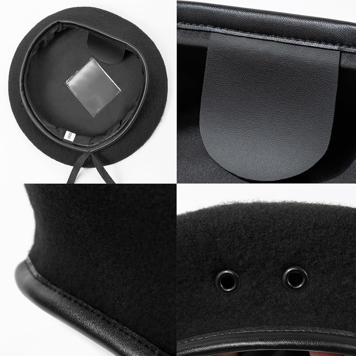 British Military Berets for Men and Women,Wool and Leather Army Beret Hats V1259-DP01-A-3142