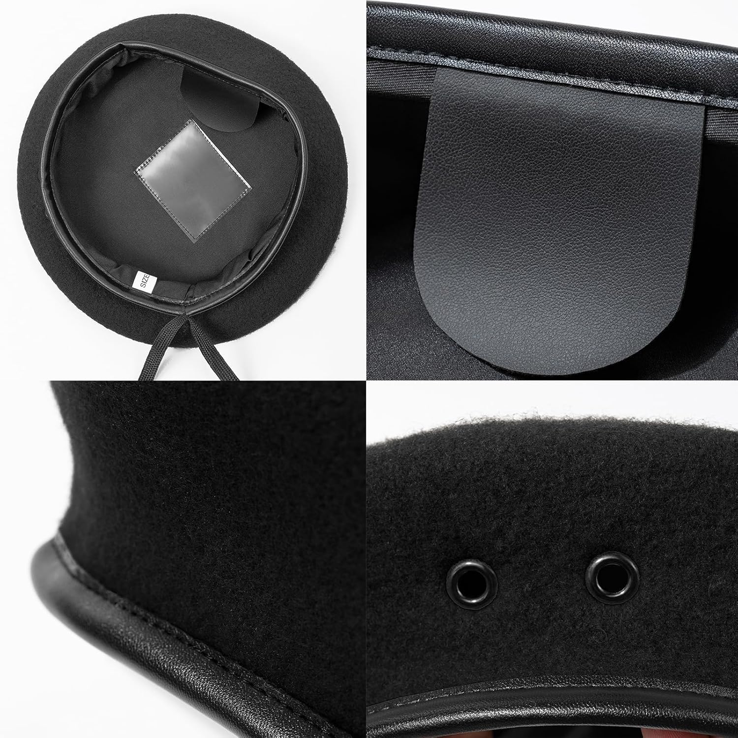 British Military Berets for Men and Women,Wool and Leather Army Beret Hats V1259-DP01-A-3142