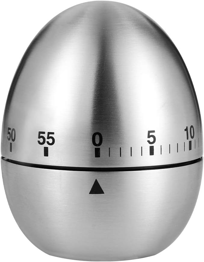 Egg Timer, Classic Egg Shaped Cooking and Baking Countdown Alarm, Manual Mechanical Timer with Loud Alarm for V1259-DP01-A-3145