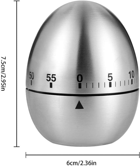 Egg Timer, Classic Egg Shaped Cooking and Baking Countdown Alarm, Manual Mechanical Timer with Loud Alarm for V1259-DP01-A-3145
