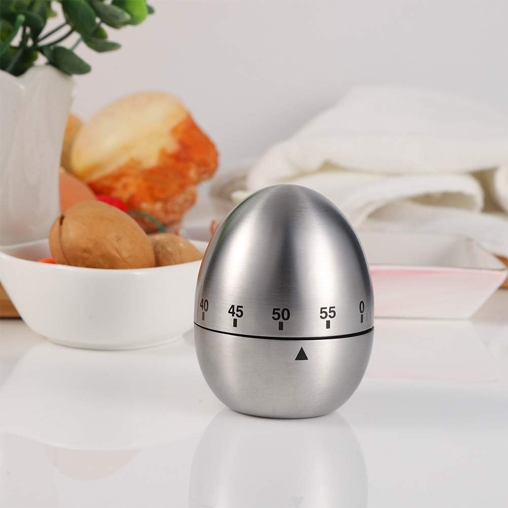 Egg Timer, Classic Egg Shaped Cooking and Baking Countdown Alarm, Manual Mechanical Timer with Loud Alarm for V1259-DP01-A-3145