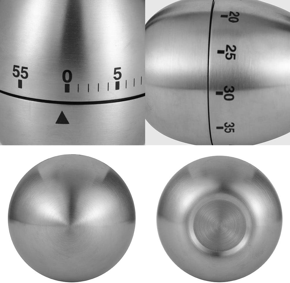 Egg Timer, Classic Egg Shaped Cooking and Baking Countdown Alarm, Manual Mechanical Timer with Loud Alarm for V1259-DP01-A-3145