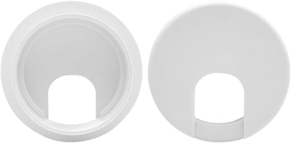 2" White Desk Grommet, Plastic Wire Organizers, Computer Cable Hole Cover Plug Cap Insert(5 Pack) V1259-DP01-A-3148