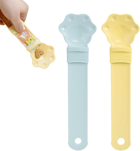 2 Cat Strip Feeder Squeeze Spoons, Capable of Licking Wet Cat Pet Liquid Snack Spoons, Multifunctional Pet V1259-DP01-A-3158