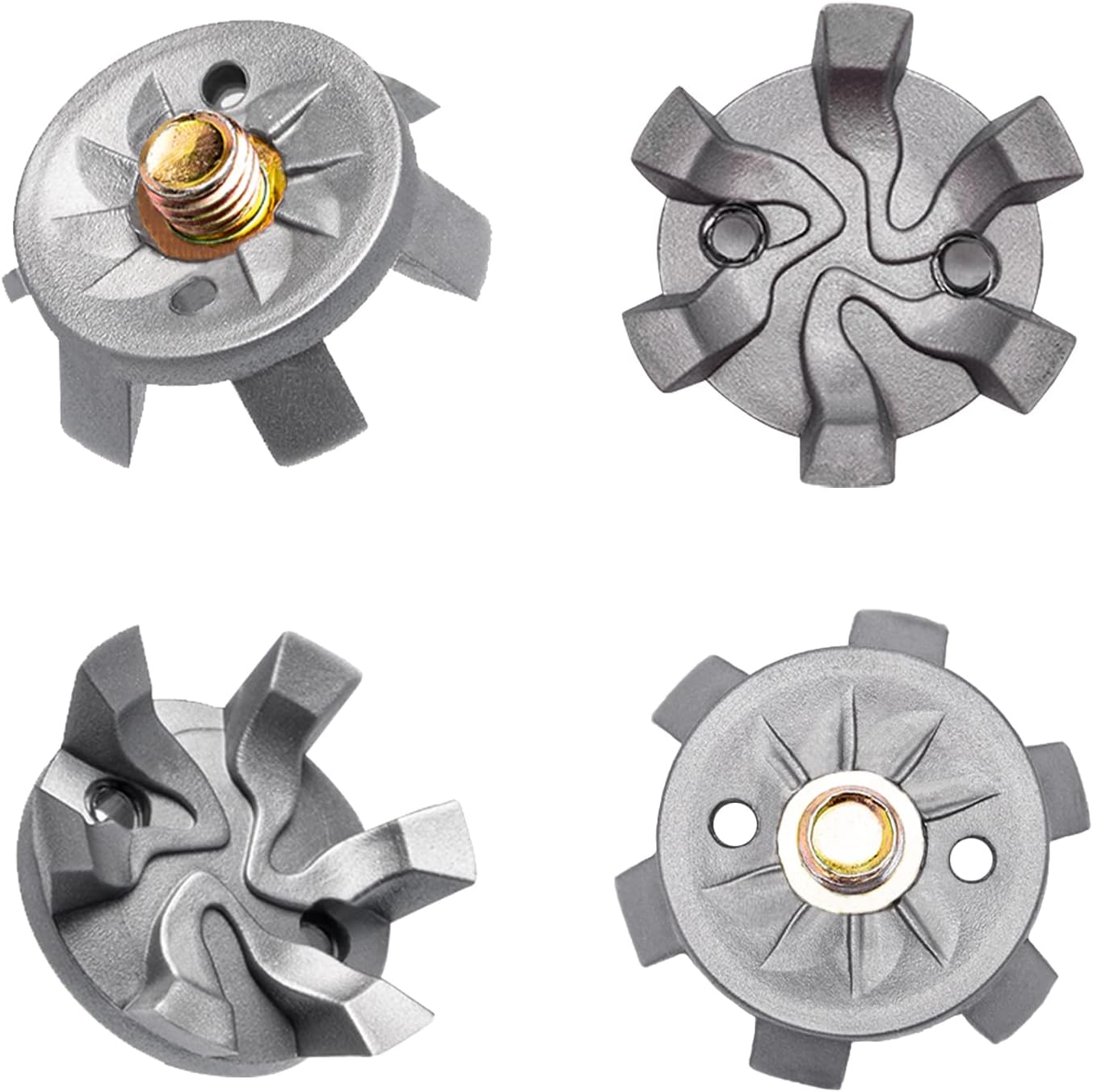 Golf Shoe Spikes Cleat Metal Thread Screw 6mm Dia, 20 Count & 1 Wrench V1259-DP01-A-3160