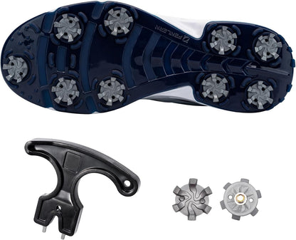 Golf Shoe Spikes Cleat Metal Thread Screw 6mm Dia, 20 Count & 1 Wrench V1259-DP01-A-3160