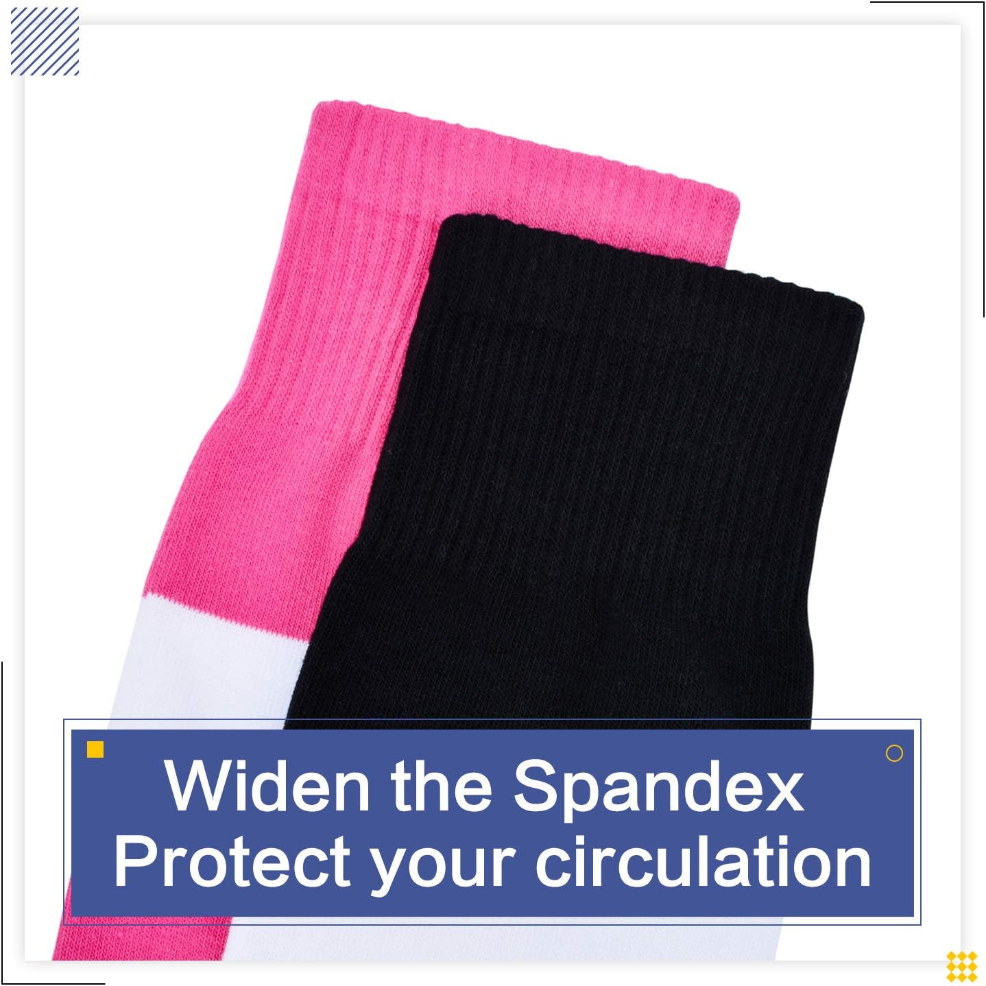 Extra Long Cotton Stripe Thigh High Socks Over the Knee High Socks V1259-DP01-A-3163