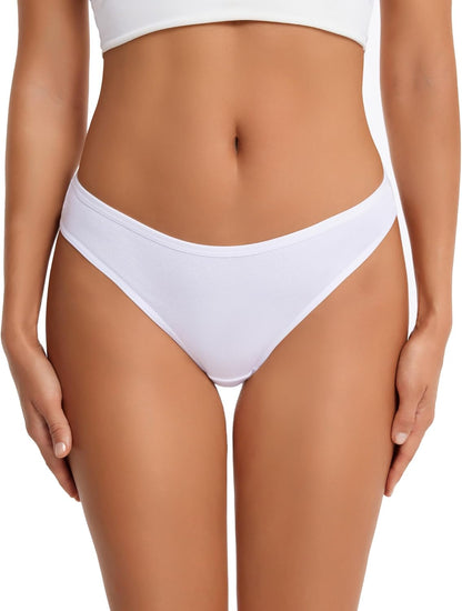 Women's Breathable Cotton Thong Panties Pack of 6 V1259-DP01-A-3177