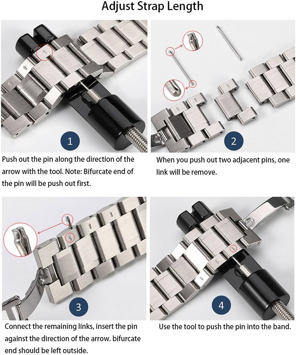 Quick Release Watch Strap,16mm 18mm 20mm 22mm 24mm Premium Solid Stainless Steel Watch Band Replacement V1259-DP01-A-3178