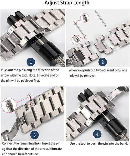 Quick Release Watch Strap,16mm 18mm 20mm 22mm 24mm Premium Solid Stainless Steel Watch Band Replacement V1259-DP01-A-3178