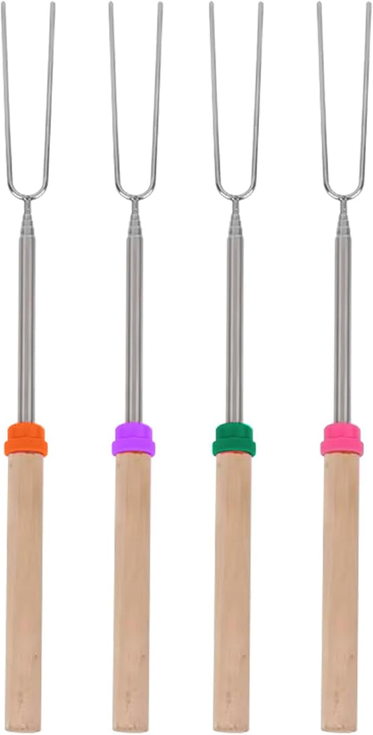 Marshmallow Roasting Sticks Smores Kit Telescoping Long 31 to 81cm Smores Sticks Hot Dog Fork Barbecue Forks V1259-DP01-A-3185