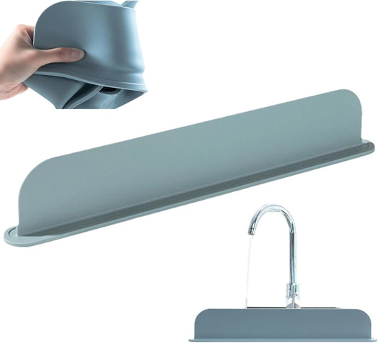 Sink Splash Guard, Safe Silicone Sink Splash Guard, Non-Slip Sink Water Splash Guard with Suction Cup Base, V1259-DP01-A-3193
