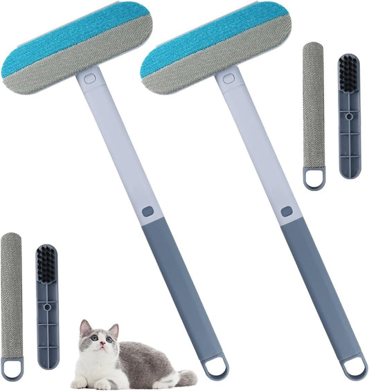 2 Pack 4 in 1 Pet Hair Remover for Couch & Furniture, Cat and Dog Hair Remover Pet Fur Cleaner Brush Hair V1259-DP01-A-3197