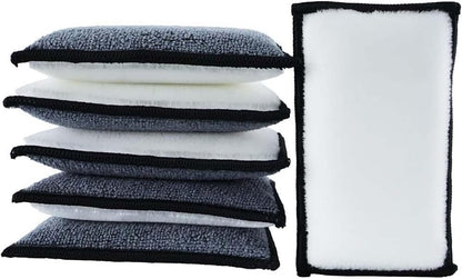 6 PCS Car Interior Cleaning Sponge, Microfiber Scrubbing Pads for Plastic Leather Upholstery, Auto Detailing V1259-DP01-A-3198