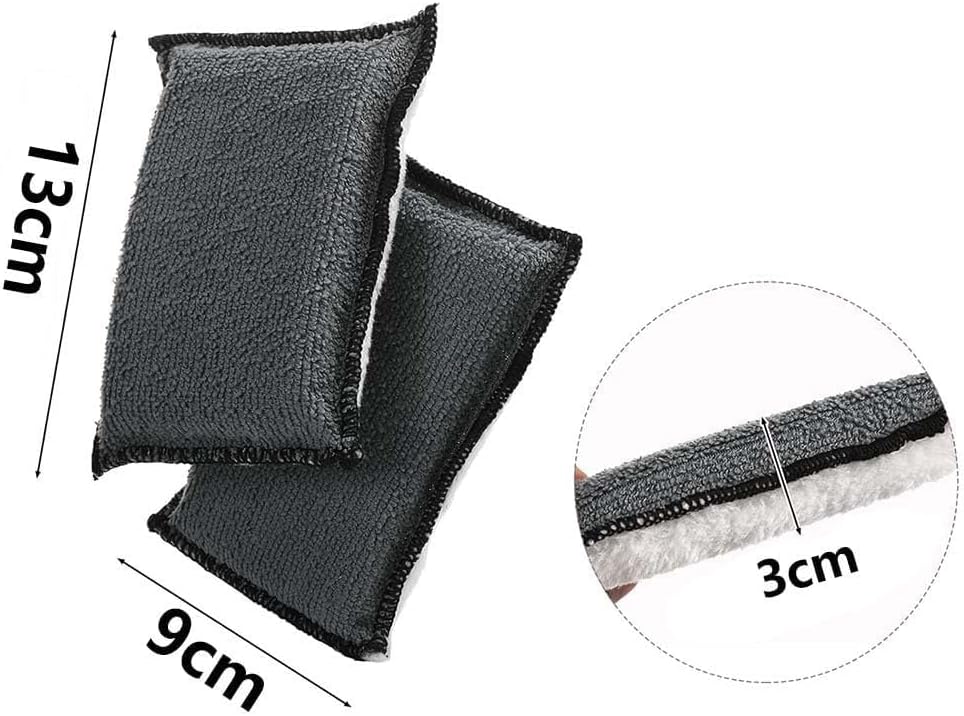 6 PCS Car Interior Cleaning Sponge, Microfiber Scrubbing Pads for Plastic Leather Upholstery, Auto Detailing V1259-DP01-A-3198
