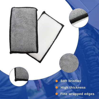 6 PCS Car Interior Cleaning Sponge, Microfiber Scrubbing Pads for Plastic Leather Upholstery, Auto Detailing V1259-DP01-A-3198