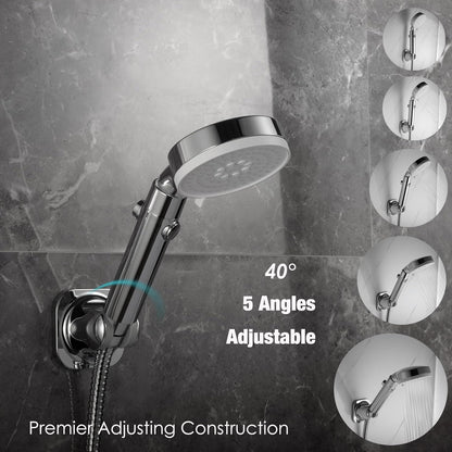 Handheld Shower Head Holder - 5 Angles Adjustable - Concealed Adhesive Mount (Holder Only) V1259-DP01-A-3203