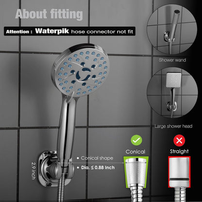 Handheld Shower Head Holder - 5 Angles Adjustable - Concealed Adhesive Mount (Holder Only) V1259-DP01-A-3203