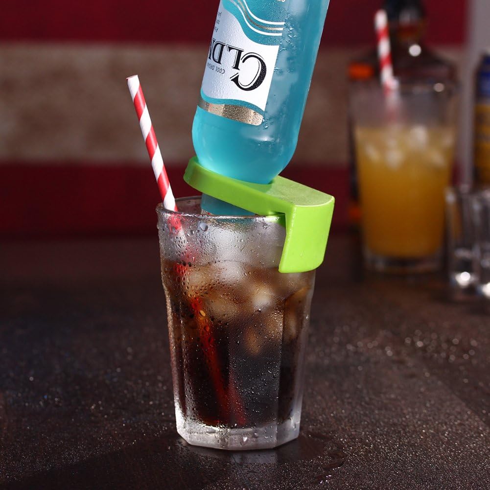 10pcs ABS Drink Clips Bottle Buckle Holders Beer Cocktail Snap for Schooner & Goblet Glasses (Random Color) V1259-DP01-A-3204