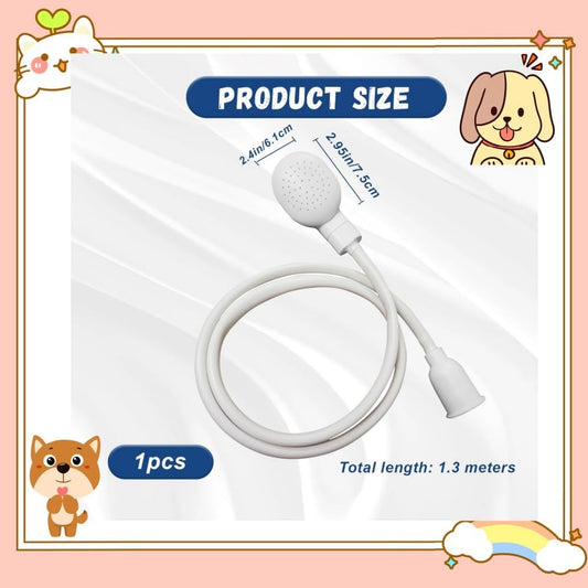 Portable Rubber Hose Spray, 1.3 Meters Pet Shower Sprayer Hand Held Hose,Hose Bath Tub Sink Spray Attachment V1259-DP01-A-3205