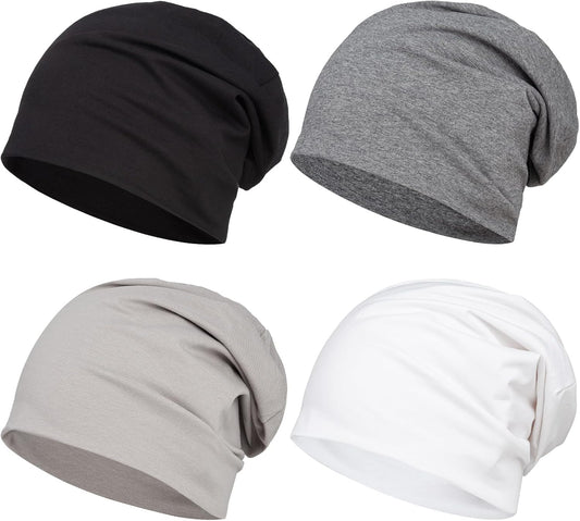 Cotton Slouchy Beanie Hat Baggy Lightweight Beanie Chemo Slouchy Cap Soft Daily Beanie Men Women V1259-DP01-A-3212