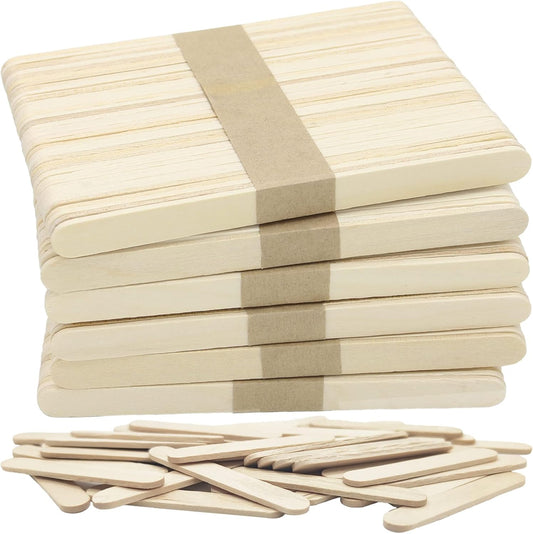 240 Pcs Natural Wood Craft Sticks, Popsicle Sticks, Lolly Sticks for Crafts 4.5 Inch, Ideal for Homeschool V1259-DP01-A-3216