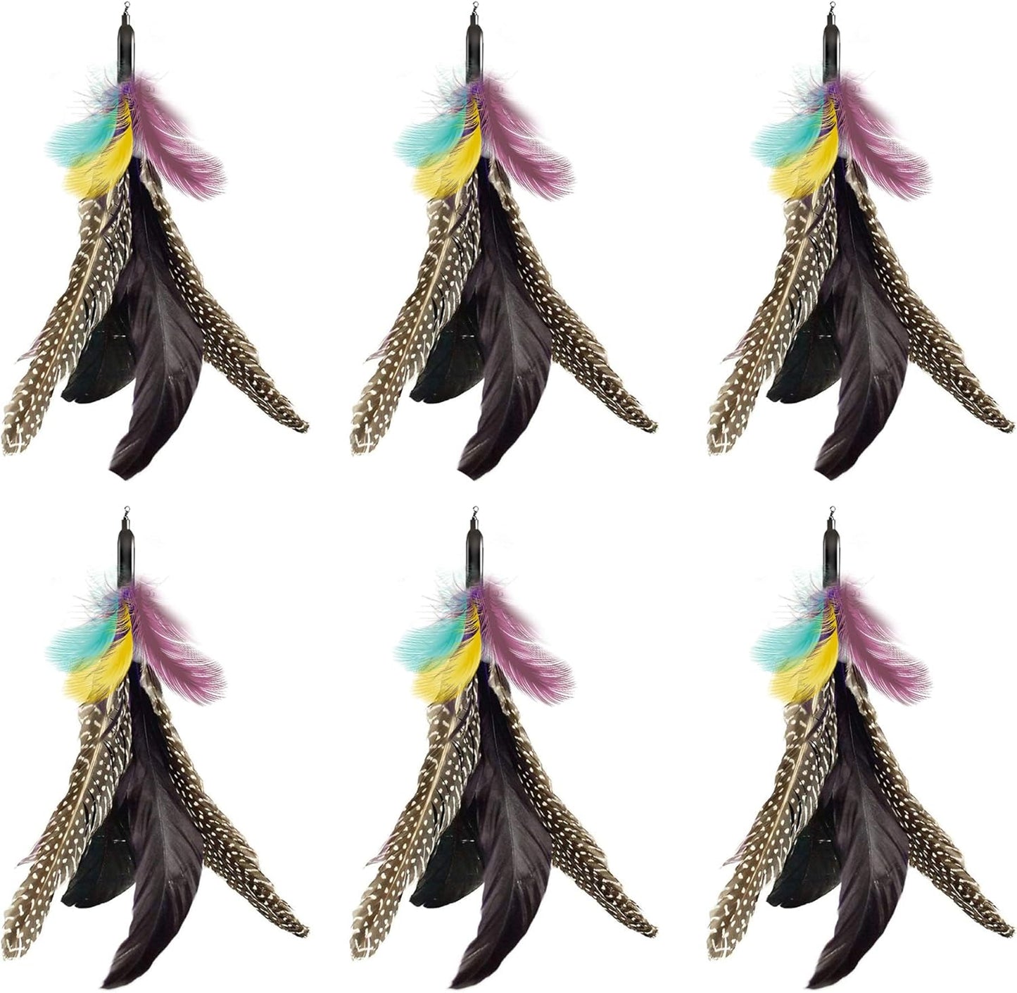 Feather Cat Toy Refill: Fits Da Bird-Handmade Natural Guinea Feather- by V1259-DP01-A-3217