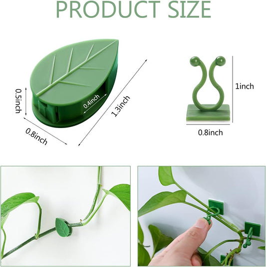 100 Pcs Plant Climbing Wall Fixture Clips Self-Adhesive Hook Vines Traction Clips Invisible Holder Garden V1259-DP01-A-3220