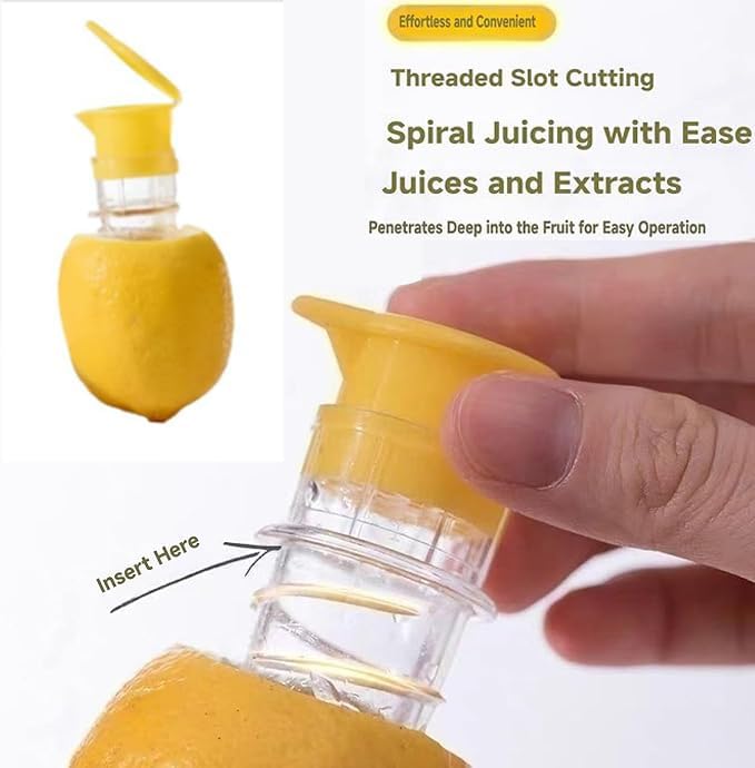 Mini Citrus Press - Handheld Lemon & Lime Juicer with Screw Top Lid, Compact Manual Juice Extractor for V1259-DP01-A-3228