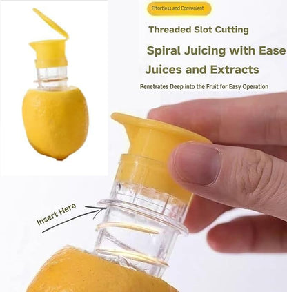 Mini Citrus Press - Handheld Lemon & Lime Juicer with Screw Top Lid, Compact Manual Juice Extractor for V1259-DP01-A-3228