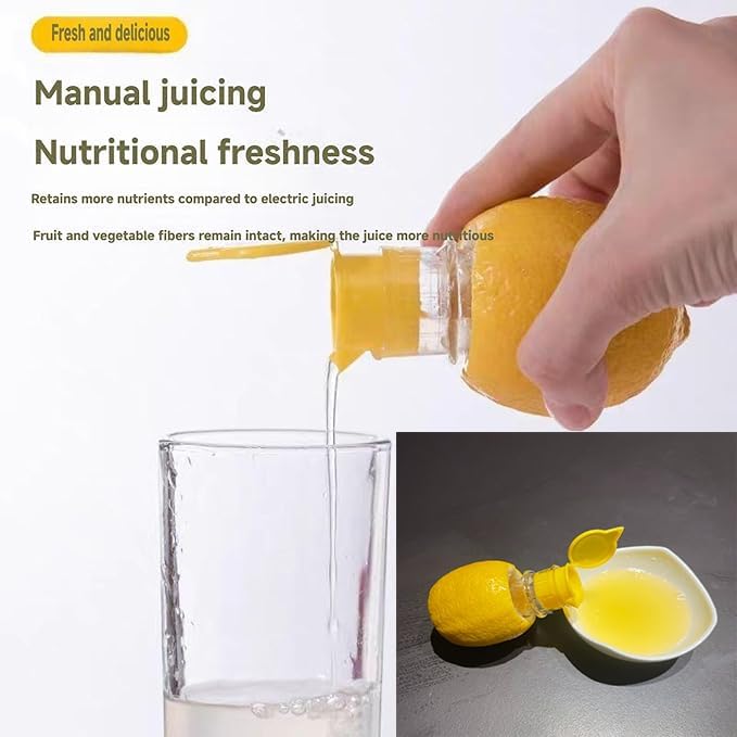 Mini Citrus Press - Handheld Lemon & Lime Juicer with Screw Top Lid, Compact Manual Juice Extractor for V1259-DP01-A-3228