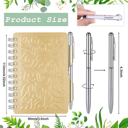 2 Pack Portable Password Notebook, Password Organizer Notebook Elegant Pattern Password Book Keeper with V1259-DP01-A-3236