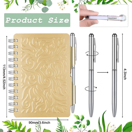 2 Pack Portable Password Notebook, Password Organizer Notebook Elegant Pattern Password Book Keeper with V1259-DP01-A-3236