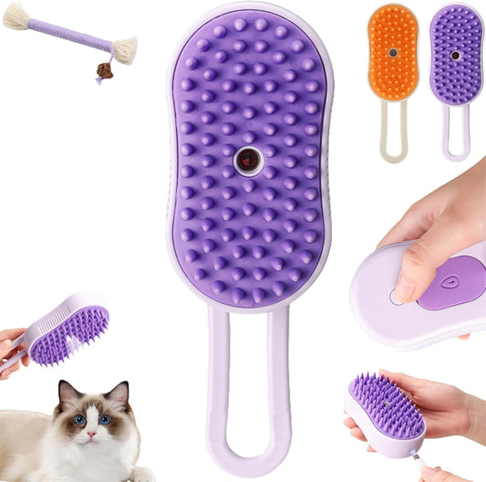 Puffease Spritz Defur Comb for Cats Dogs, Steam Pet Brush with Spray Function, Spray Defur Comb for Pet V1259-DP01-A-3243