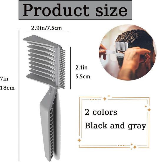2pcs Blend Friend Curved Positioning Fade Comb, Professional Heat Resistant Cutting Comb for Men Salon V1259-DP01-A-3270