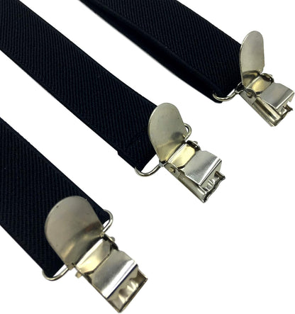 Suspenders for Women and Men | Elastic, Adjustable, Y-Back | Pant Clips, Tuxedo Braces V1259-DP01-A-3273