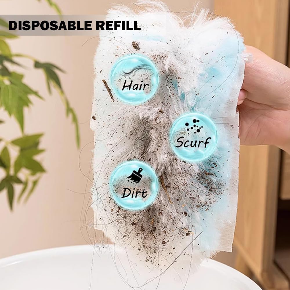 40 Pack Disposable Duster Refills Kit Compatible with Swiffer Dusters 180 Degree Extendable Handle Dusters V1259-DP01-A-3287