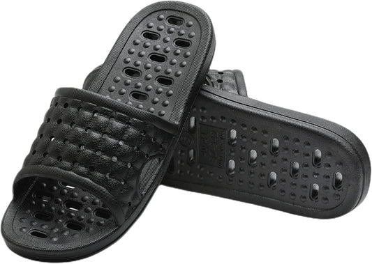Quick Drying Shower Slippers non-slip Bathroom Slippers Drain Holes Shower Shoes for Women and Men Dorm pool V1259-DP01-A-3299