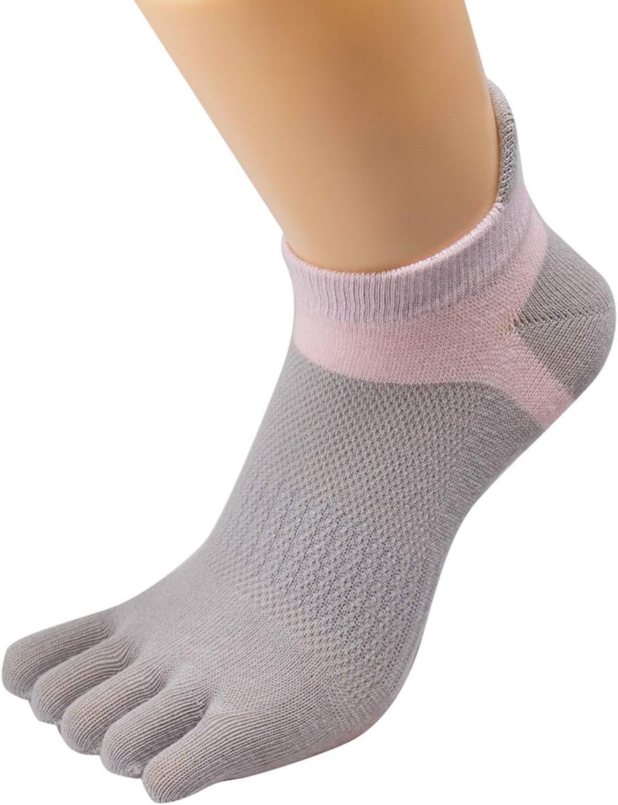 Women Toe Socks 5 Finger Cotton Wicking Athletic 6 Pack V1259-DP01-A-3301