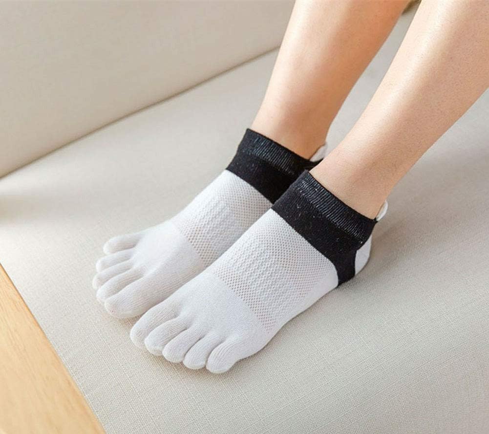 Women Toe Socks 5 Finger Cotton Wicking Athletic 6 Pack V1259-DP01-A-3301