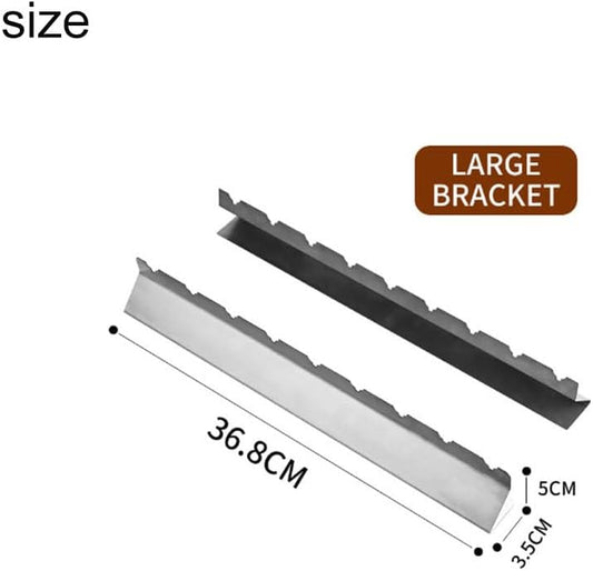 Stainless Steel Kebab Rack for BBQ Skewers, Shish Kabob Grilling Holder, 1 Pair V1259-DP01-A-3302