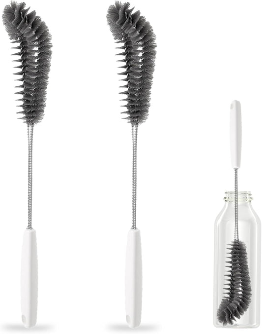 15.7" (40cm) Flexible Long Black Bottle Cleaning Brush for Kitchen and Dining - Perfect for Baby Bottles, V1259-DP01-A-3326