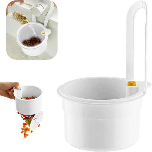 Sink Strainer Basket, Hang on Faucet Kitchen Sink Drain Basket, With Push to Empty & Detachable Fast-Drain V1259-DP01-A-3327