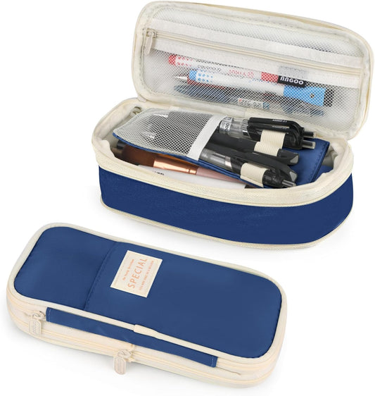 Pencil Case, Large Capacity Aesthetic Pen Cases with Durable Zipper, Big Stationery Pencil Pouch for Women & V1259-DP01-A-3331